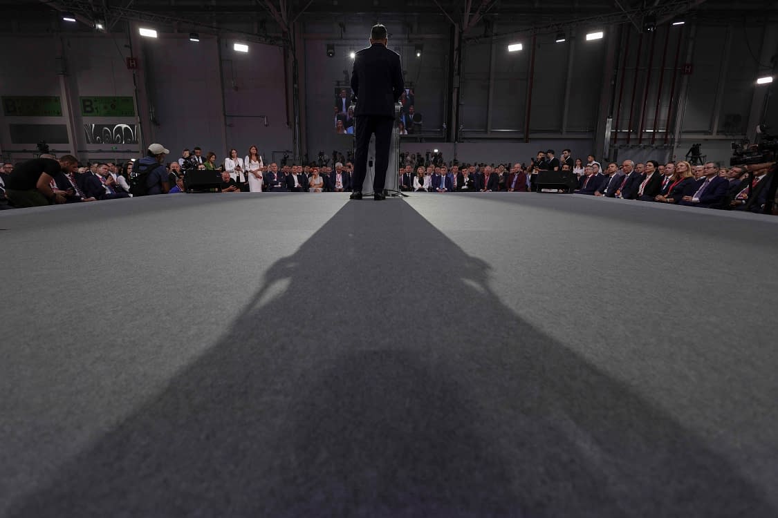 Fostul lider, Marcel Ciolacu, într-un Congres al PSD FOTO Inqum Photos / Octav Ganea / Arhivă 