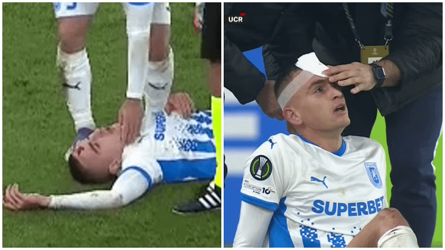 Imagini horror &icirc;n Rakow - Craiova! Fundașul oltenilor a căzut la păm&acirc;nt, plin de s&acirc;nge