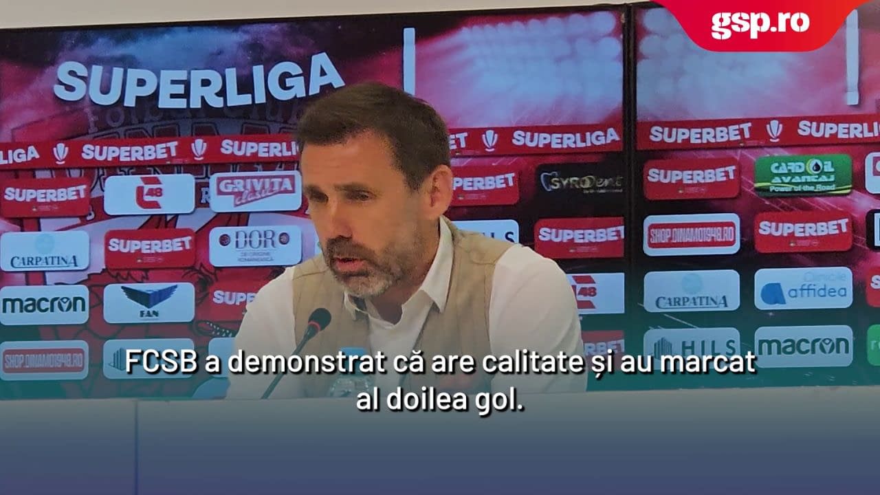 Zeljko Kopic, după înfrângerea cu FCSB din această seară: „Au demonstrat că au calitate, pentru noi faptul că suntem în play-off este un bonus”