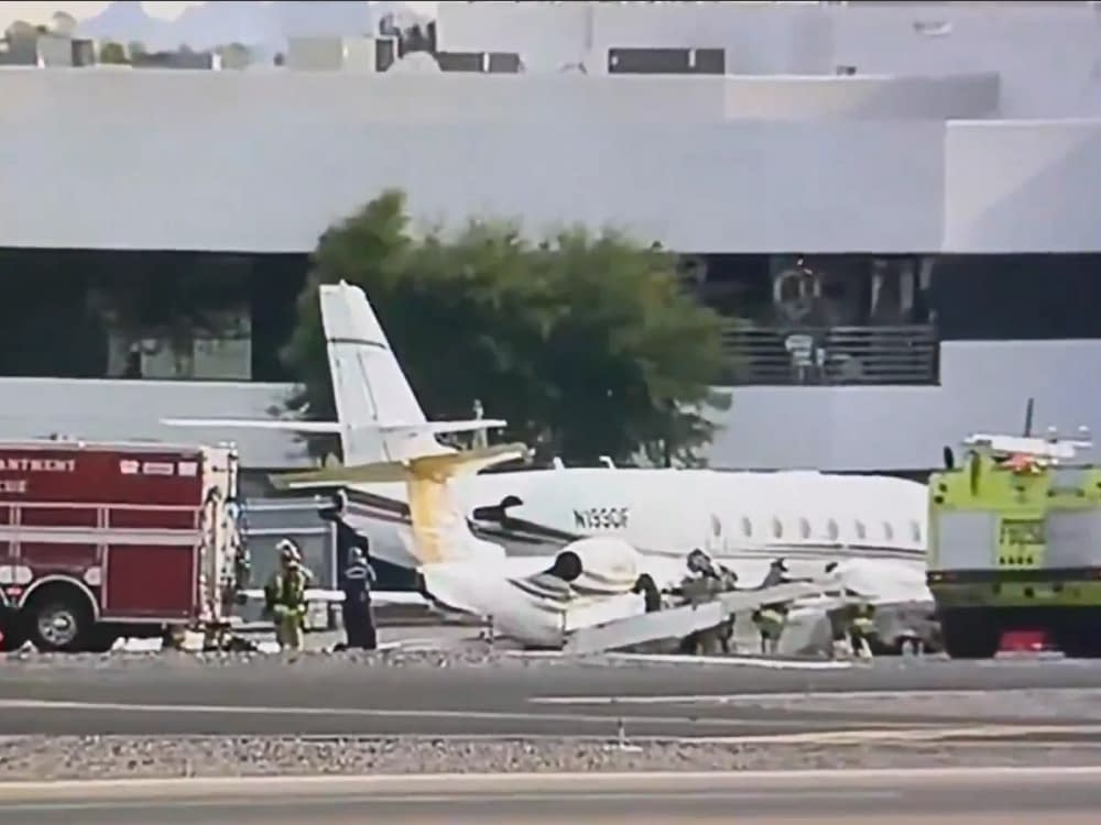 Accidentul aviatic de pe aeroportul Scottsdale, Arizona/FOTO: X @Huberton