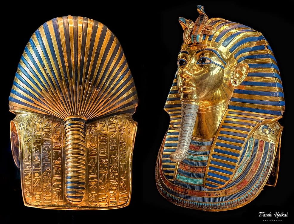 Masca funerară a lui Tutankhamun Foto Tarek Heikal / Wikimedia Commons