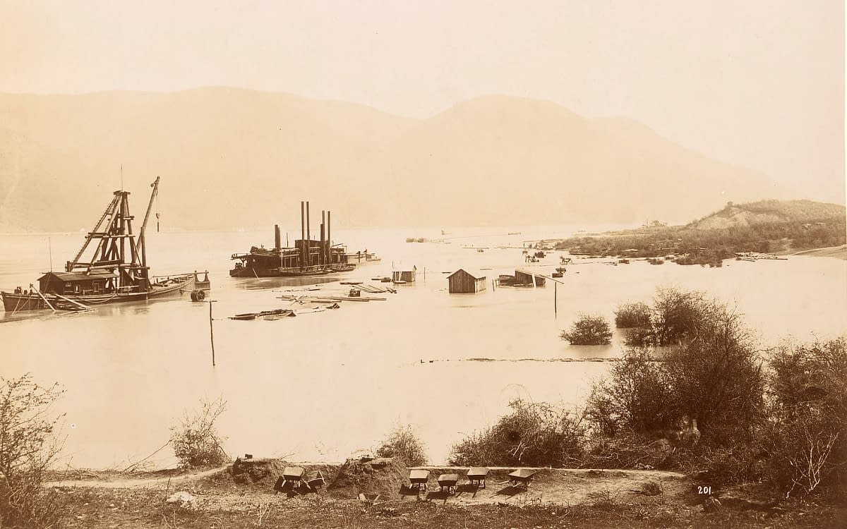 Porțile de Fier în anii 1900. Foto Geza Hutterer. Museum of Architecture at Berlin. Europeana