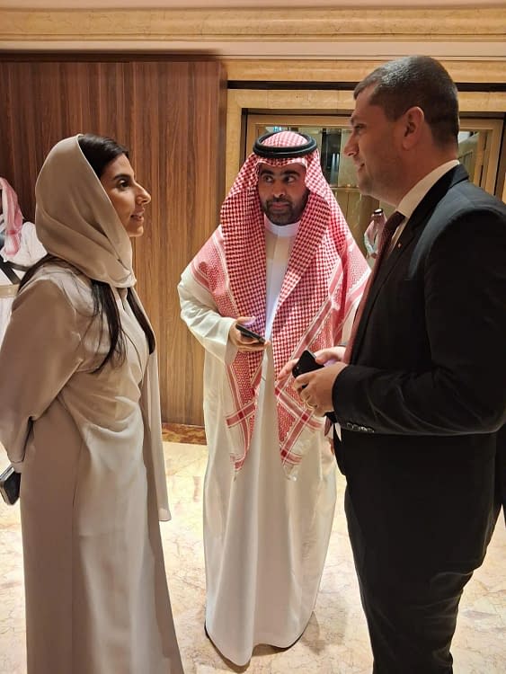 Radu Miruță. alături de prințesa Sara Al Saud. Foto: Facebook. Radu Miruță