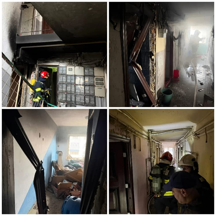 Suflul exploziei a distrus mai multe locuințe FOTO: Primăria Balș
